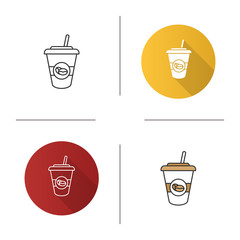 Poster - Iced coffee drink icon