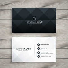 modern black and white business card design