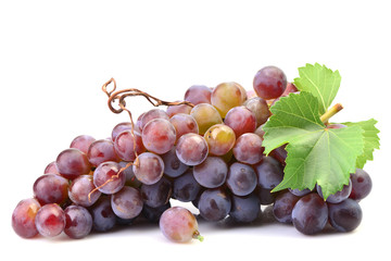 Poster - Grapes on a white background