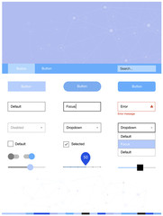 Naklejka na meble Light BLUE vector style guide with triangles, circles.