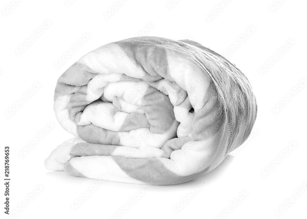 Warm plaid on white background