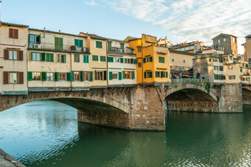 Florence buildings on the bridge 