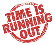 Time is Running Out Act Now Words Stamp Illustration