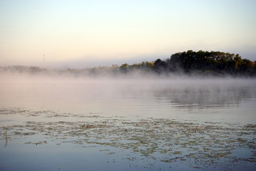 Wall Mural - Mist on the river