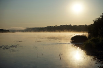 Wall Mural - Sunrise and river