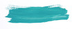 Turquoise brush stroke isolated over white background