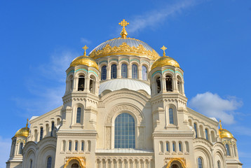 Wall Mural - St. Nicholas naval Cathedral in Kronstadt.