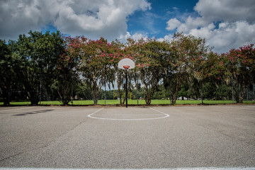 Wall Mural - Outdoor Basketball Court 