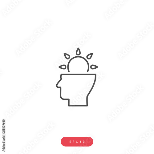 Positive Mind Vector Icon Business Management Related Vector Line Icon Editable Stroke 1000x1000 Pixel Perfect Stock Vector Adobe Stock