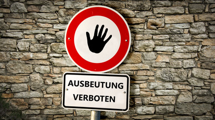 Canvas Print - Schild 352 - Ausbeutung