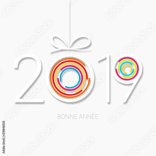 Bonne Annee 19 Carte De Vœux Francaise Stock Vector Adobe Stock Bonne Annee 19 Carte De Vœux Francaise Stock Vector Adobe Stock