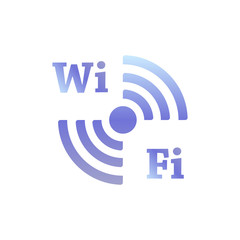 Wall Mural - Sign WiFi. Vector colored illustration on a white background for your business