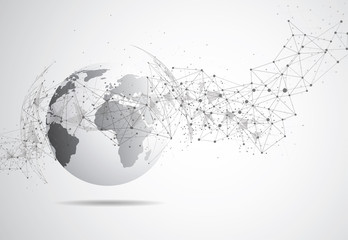 global network connection. world map point and line composition concept of global business. vector i
