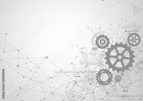 Fotografía Abstract gear wheel mechanism background