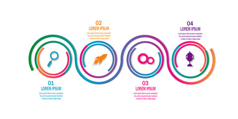 creative timeline infographic template element for workflow,process,presentation with modern concept design vector