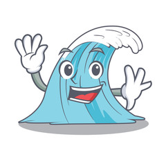 Waving waves of water graphic character