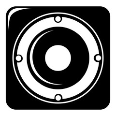 Speaker icon . Simple illustration of speaker vector icon for web design isolated on white background