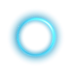 Wall Mural - Round blue light twisted on white background, Suitable for product advertising, product design, and other. Vector Illustration
