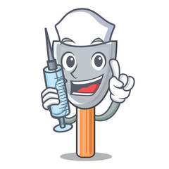 Wall Mural - Nurse character putty knife isolated