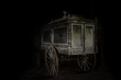 Old and dusty hearse carriage