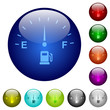 Fuel indicator color glass buttons