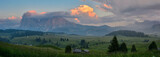 Fototapeta Tęcza - Italy Dolomites Alpe di Siusi Plattkofel Langkofel sunset panorama