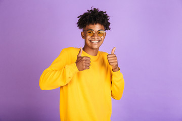 Poster - Portrait of a happy young afro american man