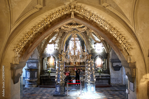 Photo The church of bones in Sedlec Ossuary (Kuta Hora - Czech Republic)