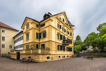 Wall Mural - Yellow house in Bressanone, Italy