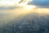 Fototapeta Miasto - panoramic city skyline in shanghai china