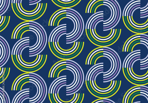 Round vintage geometric sea...