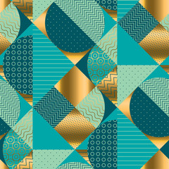 Wall Mural - vintage round geometric seamless pattern
