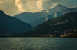 alps mountain near annone lake lecco italy north cloudy sky