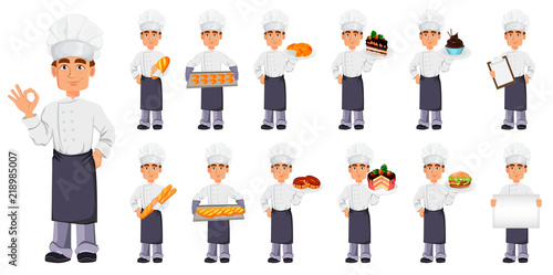Cuadros en Lienzo Handsome baker in professional uniform