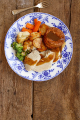 Canvas Print - plated chicken main meal