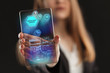 © Egor - The concept of business, technology, the Internet and the network. A young entrepreneur working on a virtual screen of the future and sees the inscription: begin new career