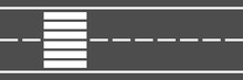 Horizontal City Road With Two Lanes And Crosswalk For Pattern And Background,vector Illustration