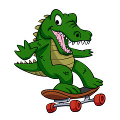 Wall Mural - Alligator on the skate