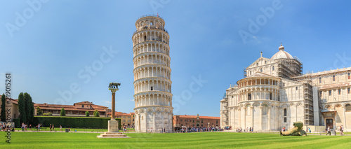 Cuadros en Lienzo Pisa Panorama mit dem Schiefen Turm