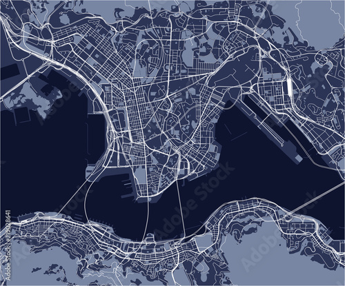 Fotografía map of the city of Hong Kong, Special Administrative Region of the People's Repu