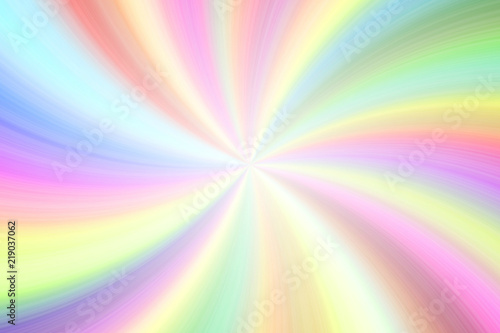 Fotografie, Obraz Light rainbow colorful transparent beams twirl festive empty background