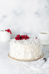 Wall Mural - Coconut Cake decorated red currant