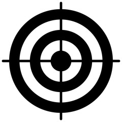 Simple circle target template. Bullseye symbol