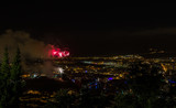 Fototapeta Miasto - Celebration of bilbao parties with fireworks, Spain
