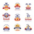 © Sonulkaster - Sugar product logo templates of package design. Vector icons