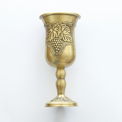 Wall Mural - Top view image of jewish wine cup for wine. passover holiday and shabbat concept.