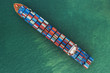 © PRADEEP RAJA - a cargo ship carrying multi-stack of containers in sea aerial view