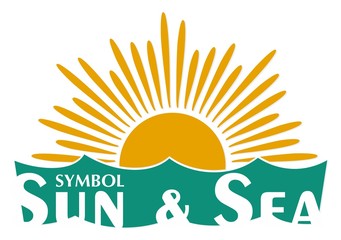 Sticker - Symbol of sun and sea.