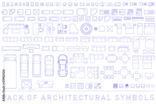 Fotomural Pack of Architectural Symbols