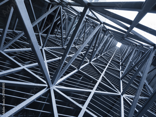 Fotografía Steel Construction Metal frame pattern Architecture detail background